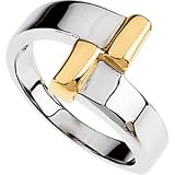 14K Two Tone Gold Metal Fashion Ring