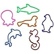 Pk/12 SEA LIFE Shaped Rubber Bands Bracelets 6 Styles