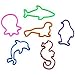 Pk/12 SEA LIFE Shaped Rubber Bands Bracelets 6 Styles