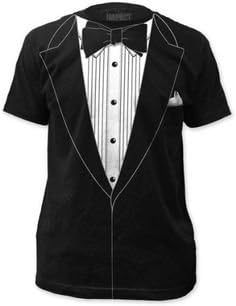Tuxedo T-shirt Tux Costume Funny Groom wedding Prom Outfit Retro Mens Tee adult Size Small