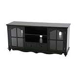 Southern Enterprises Coventry Black Wood TV Stand