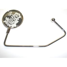White Flower Purse Hook by SilverHooks.com