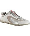 Prada Sport white and silver leather lace-up sneakers
