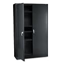 Steel Double Door Storage Cabinet (requires shelves), 48w x 18d x 78h, Black (TNNJ878BK)