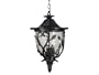 Kenroy Home 70204EP Meadow 3-Light Hanging Lantern with Clear Seeded Glass Shade, Ebony Pearl