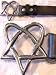 Him Heartagram Smooth Black Leather Bam Margera Belt and Buckle