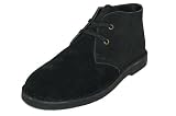 DISCOVER SUEDE LEATHER DESERT CHUKKA MEN'S BLACK SHOES Style# AIR 855 DESERT by AMERICAN SHOE FACTORY