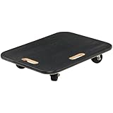 Vestil FWD-1824-3R Fiberwood Dolly with 3" Rubber Casters, 800 lbs Capacity, 23-3/4" Length x 17-7/8" Width x 4-11/16" Height Deck