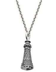 Currituck Sterling Silver Lighthouse Bell 18 Inch Necklace