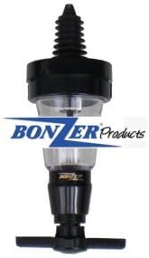 5 Bottle Wall Bar with 1-1/4 oz. Eclipse Black Shot Measurers | Liquor Dispensers