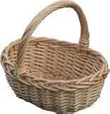 Childs Wicker Oval Shopping Basket
