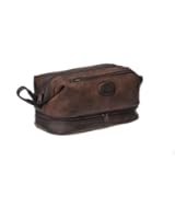 Danielle Enterprises Montana for Him Triple Pocket Dopp Kit, Deep Brown