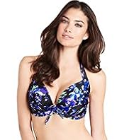 Halterneck Floral Bikini Top