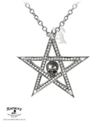 Alchemy Gothic Crystalwitch Skull Pentagram Pendant
