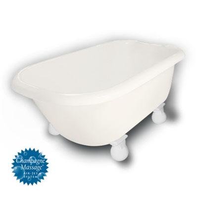 American Bath Factory B1-2600-BB-TM3-M2-35-WH-C1-LH Duke Traditional Clawfoot Bathtub in Bisque, Can