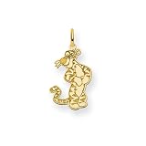 Gold-plated SS Disney Tigger Charm - JewelryWeb