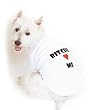 Designer Dog T-Shirt - "Bitches Love Me" Dog T-Shirt - White - X-Large (XL)