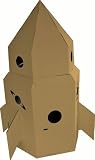Kideco Cardboard Rocket Playhouse Toy (Brown)