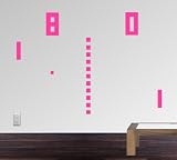 StikEez Pink Large Ping Pong Retro Table Tennis 8-bit Fun Wall Decal