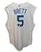 Autographed George Brett Kansas City Royals Majestic White Vest Jersey