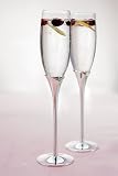 Silver Plated Tulip Stem Goblets - 2 flutes per package