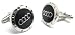New Audi Car Logo Silver Black Cufflinks Cuff Links