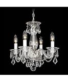 Schonbek Worldwide 6994PK 4 Light Allegro Mini Chandelier, Silver