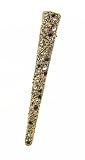 Hair Clip - H80 - Banana Style Encrusted in Swarovski (tm) Crystal Stones ~ Jet & Blk Diamond...