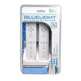 「Wiiリモコン専用 ブルーライトWスタンド充電器 & Wiiリモコン用 2,800mAh バッテリー×2個」の画像
