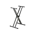 Designer Habitat Professional Double X-Frame Keyboard Stand In Black, Adjustable Height, Durable & Sturdy