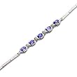 14K White Gold Tanzanite and Diamond Bracelet
