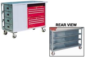 10 Drawer Service Bench 48x24x39