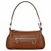 Buti Front Zip Brown Italian Nappa Leather Baguette Bag