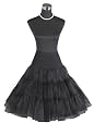 Flora 50s VINTAGE ROCKABILLY NET PETTICOAT,26" Length Black Skirt