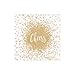 Caspari Cheers Gold Triple-Ply Boxed Cocktail Napkins Set of 40
