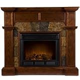 Southern Enterprises Cartwright Espresso Convertible Electric Fireplace