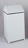 United WasteMaster 29 gallon Steel Hinged Top White Waste Receptacle T1940EPL