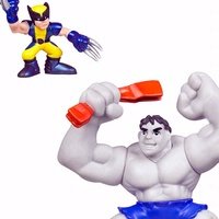 Hulk Super Hero Squad 2 Pack Figure - Wolverine and Grey Hulk