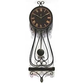 Classic Wrought Iron Pendulum Wall Clock