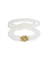 8.5x9mm A+ Quality Double Strand Japanese Akoya saltwater cultured pearl necklace 18" and 19"