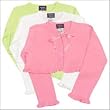 Girls Cropped Ruffle Cardigan Sweater