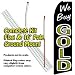 We Buy Gold (Black) Feather Banner Flag Kit (Flag, Pole, & Ground Mt)