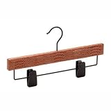 Organize It All Faux Leather Skirt/Slack Hanger, Light Brown with Plastic Clips 8702