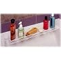 Adjustable Bathtub Shelf (White) (20-25.5" L x 5" W x 1.75" H)