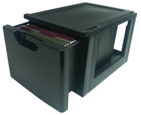 Iris Stackable Filing Drawer - Black (Black) (13.43