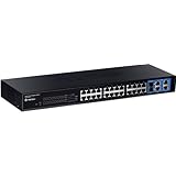 TRENDnet 24-Port 10/100 Mbps Ethernet and 4-Port Gigabit Web Smart Switch with 2 Mini-GBIC Slots TEG-424WS