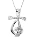 Sterling Silver Sing for Joy Pendant with Cz and 18" Chain