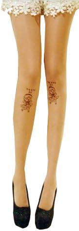 Wingler Tattoo Stocking Girl's Sexy Pantyhose Fashion Ladies Tights-a(20D, A18