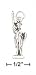 Sterling Silver Antiqued 3d Statue Of Liberty Charm