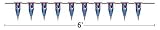 Columbus Blue Jackets Pennant String (6 foot)